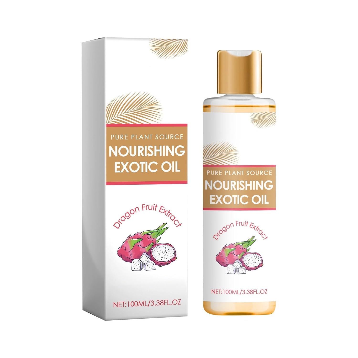 Generic Ocean Exotic Nourishing Body Oil, Base Oil, Fractional Coconut Oil, Moisturising Body Care Oil, 100 ml Plj927 (Yellow, 13 x 4 x 4 cm)