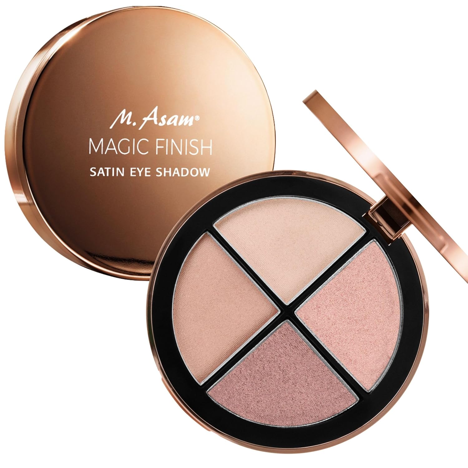 M. Asam Magic Finish Satin Eyeshadow Palette (4 x 1.8 g) - Highly Pigmented Eyeshadow Palette with 4 Harmonizing Eye Shadows, for Subtle and Dramatic Eye Makeup Looks, Vegan