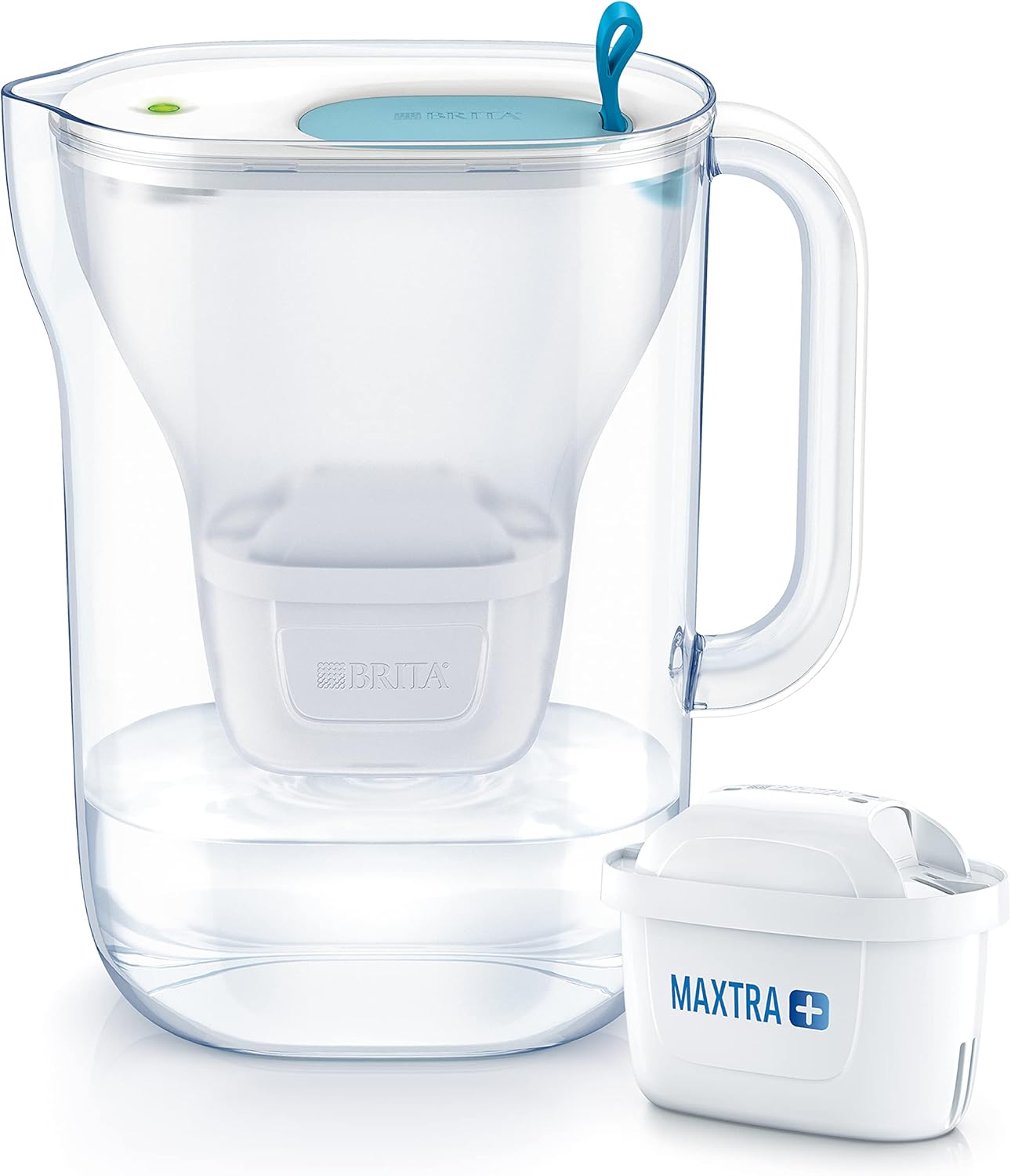 BRITA Store Brita Style Soft Water Filter Jug, Funnel and Jug - SMMA, Lid - ABS/ASA, Loop - Silicone 22 x 10.5 x 24.5 cm