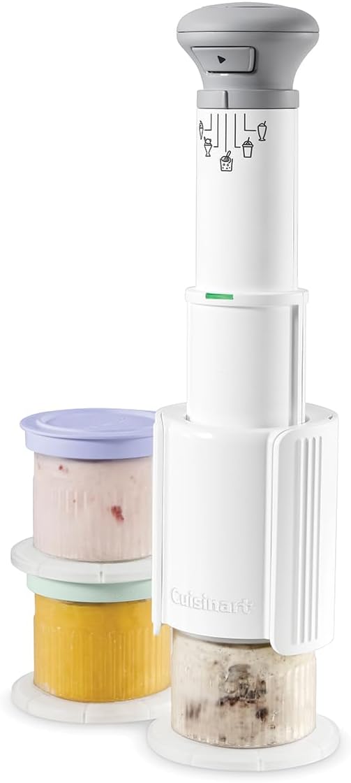 Cuisinart FreezeWand Ice Cream Maker - 5-in-1 Ice Cream, Sorbet, Milkshake, Slushie - 3 Cups - Vegan, Lactose Free, Protein Rich - 5 Minutes Preparation - Compact & Portable