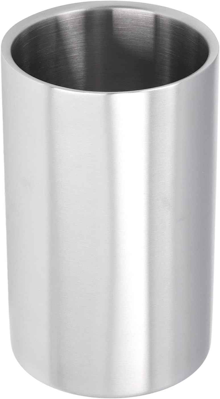 Headerbs Store Bar wine cooler, slim stainless steel wine bucket cooler, double-layer cooler in contemporary style for bar, home, parties