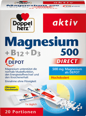 Doppelherz Magnesium 500 + B12 + D3 direct granules 20 pcs., 32 g