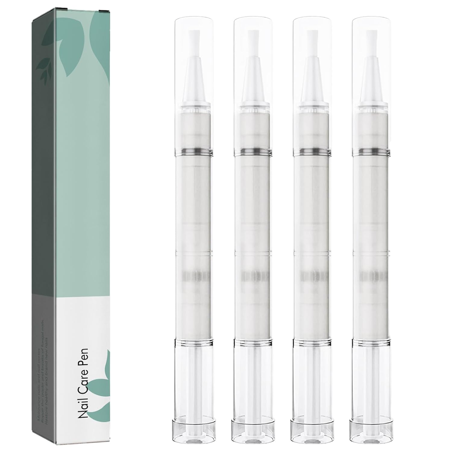 enlik Nail Care Pen with Tea Tree Oil, Aloe Vera and Vitamin E for Nourished Fingernails and Toenails Pack of 4