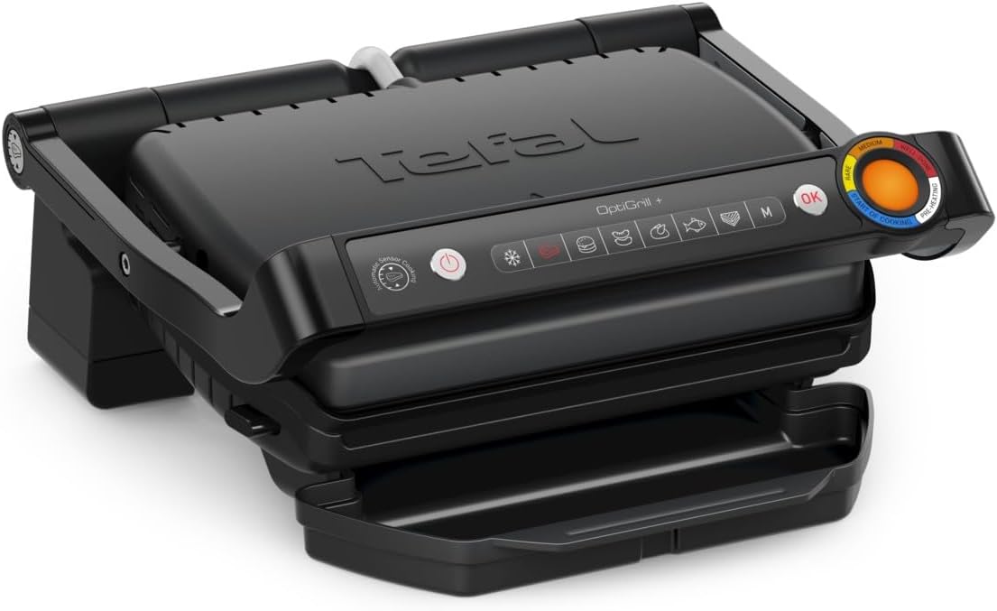 Tefal GC7178 OptiGrill+ Renewed Cooking Level Display, 6 Automatic Programs, Includes Recipe Book