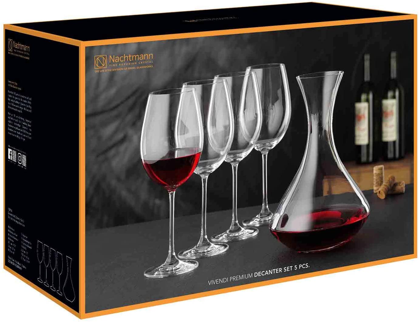 Spiegelau & Nachtmann Set of 4 x Crystal Glass Burgundy Glasses