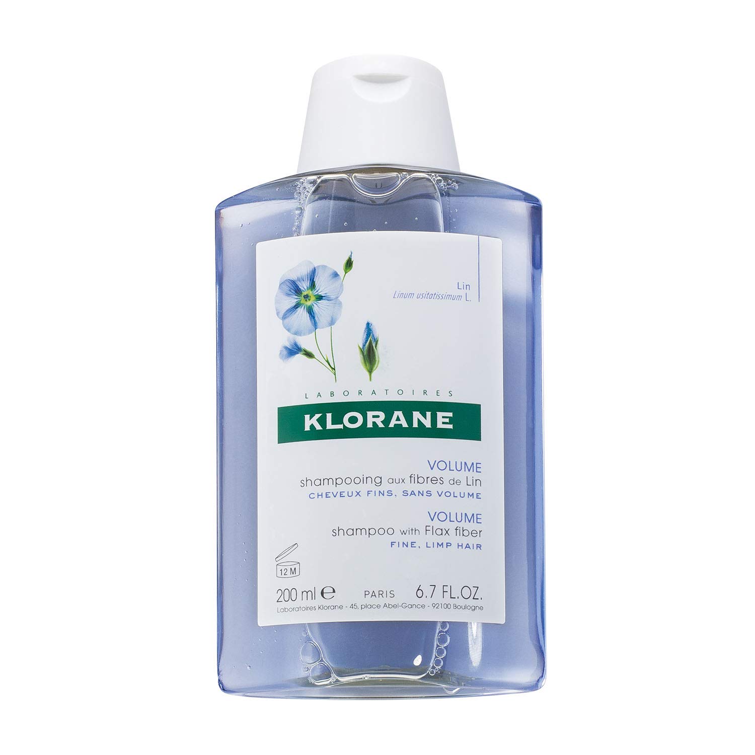 Klorane Flax Fibre Shampoo 200 ml, ‎transparent