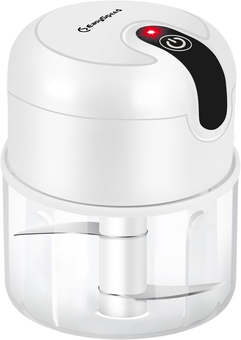 EASYSPEED Electric Mini Chopper, 250 ml, Vegetable Chopper, USB Type-C Charging, Portable Chopper for Meat, Baby Food, Obs, Camping, White