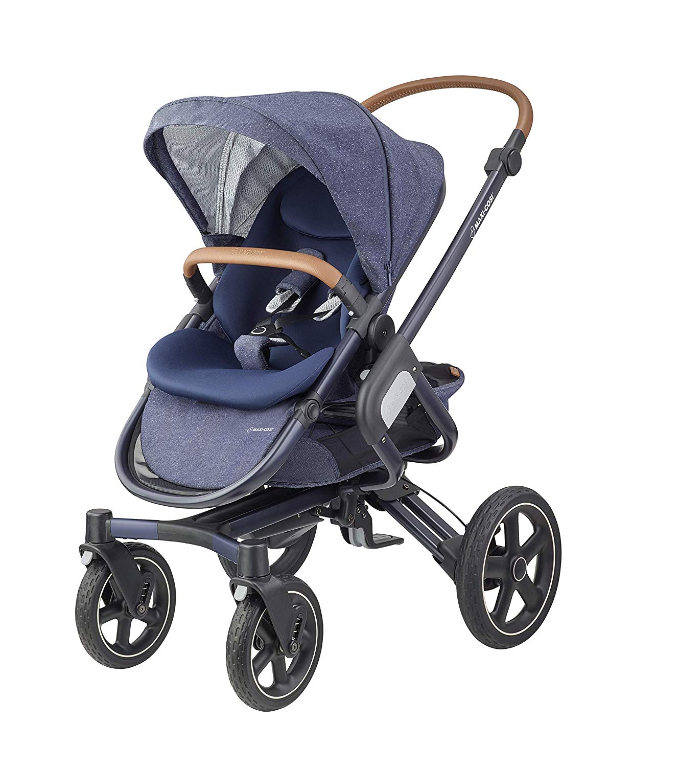 Maxi-Cosi Nova Combi-Pushchair Can Be Used From Birth to Approx. 3.5 Years, Comfortable Outdoor/Off-Road Pushchair 4 Wheels