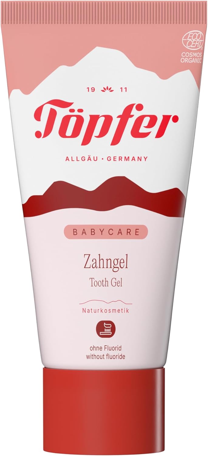 Töpfer Babycare Tooth Gel - Gentle Dental Care for Children - With Xylitol & Silica - Fluoride Free - Homeopathy Compatible - 50 ml