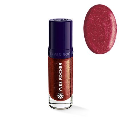 Yves Rocher COULEURS NATURE Nail Polish COULEUR VÉGÉTALE 106 Cerise Nacrée, Long Lasting & Nourishing, 1 x Bottle 5 ml, ‎cerise nacrée