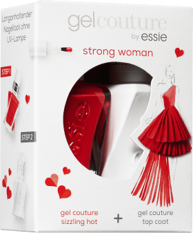 Essie Nail Polish Gift Set gel couture strong woman (sizzling hot 470, 13.5ml + gel couture top coat, 13.5 ml), 1 pc