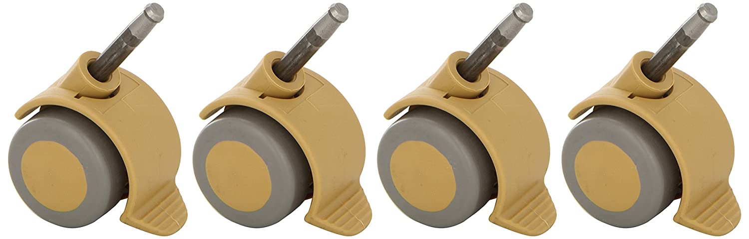 Christiane Wegner 0490 01 - Wheels with lamination, ideal for parquet floors, can also be moved on carpet, set of 4, all brakable