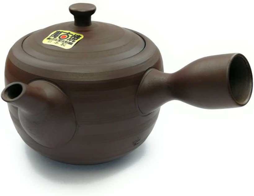 TeaClub Kyusu Japanese Ceramic Teapot Brown Integrated Tea Strainer One-Handed Teapot for Green Tea Preparation