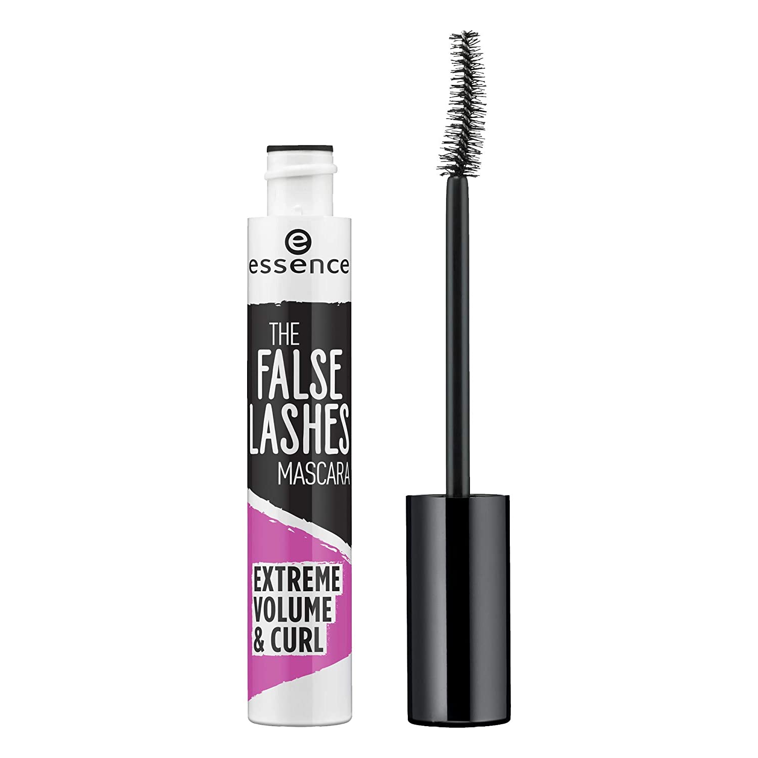 essence cosmetics essence The False Lashes Mascara Extreme Volume & Curl, Black, Compacting, Vibrating, Volumising, Vegan, Without Perfume, Without Alcohol (10 ml), ‎black