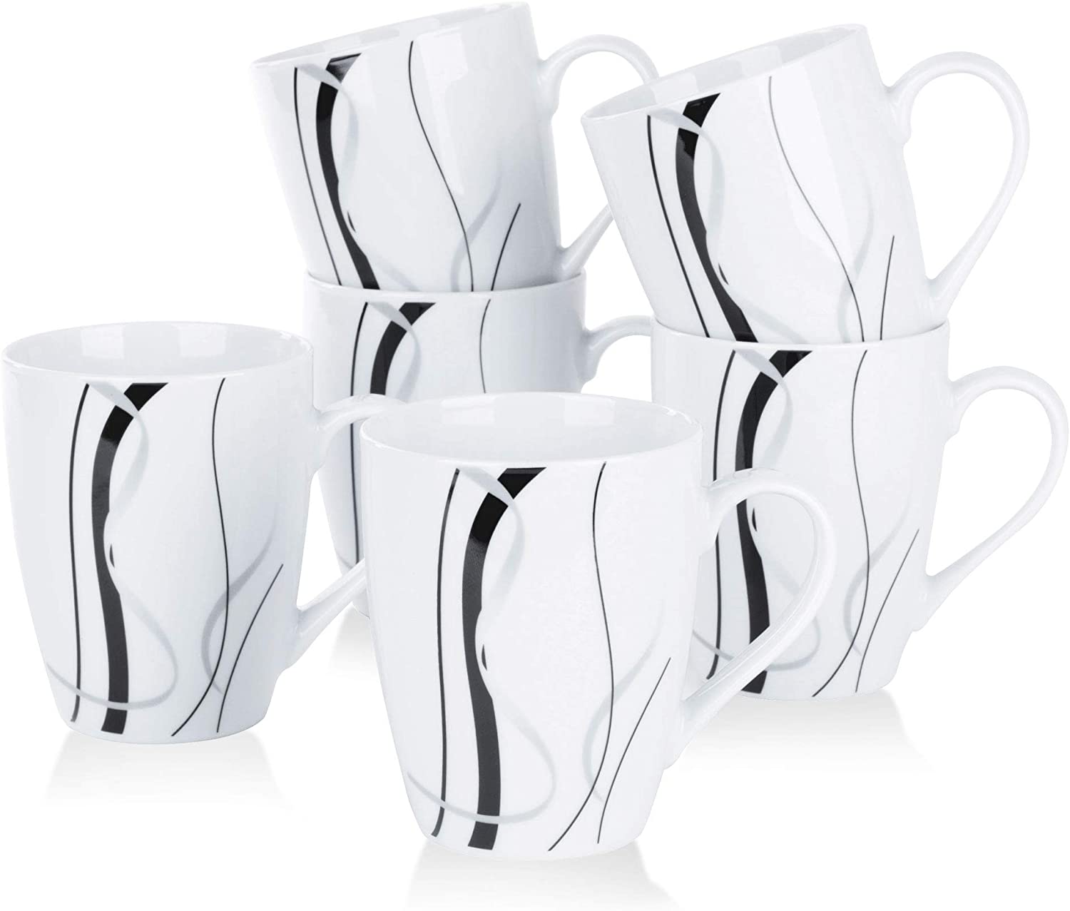 Veweet \'Fiona\' Porcelain Dinner Service Set, 18/36-Piece Crockery Set, 20/40-Piece Breakfast Service Set, 24/48-Piece Dinner Service Set, 30/60-Piece Combi Table Service Set