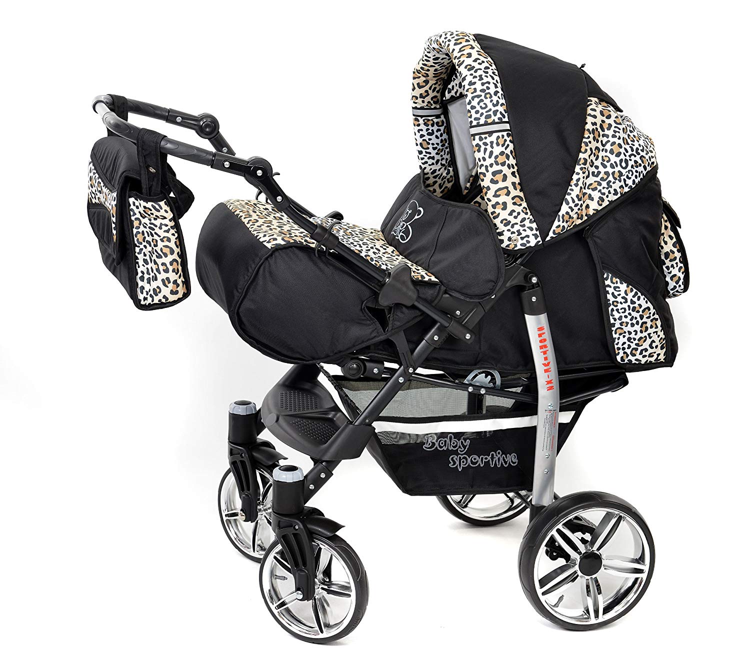 Baby Sportive You and Baby SPORTIV-X2 Kombi-Kinderwagen 3in1 | mit Zubehör | für Kinder ab der Geburt bis 3 Jahre | Gewicht 13 kg | Faltmaß mit Rädern B99 x T60 x H60
