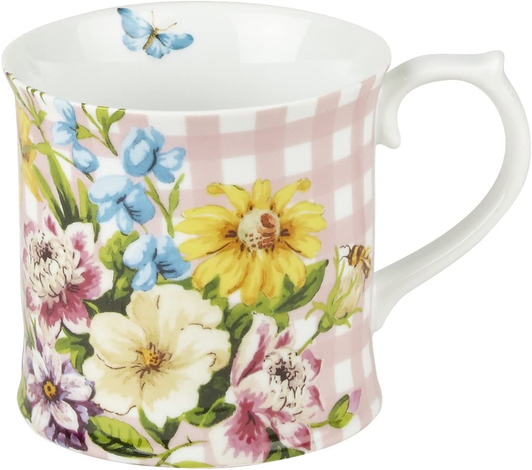CREATIVE TOPS Katie Alice Vintage Indigo Beer Stein/Mug – Porcelain Flower Design, Blue