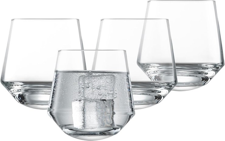 SCHOTT ZWIESEL Dancing Tumbler Bar Special (Set of 4), Cocktail Glass with Round Base, Dishwasher Safe Tritan Crystal Glasses, Made in Germany (Item No. 123629)