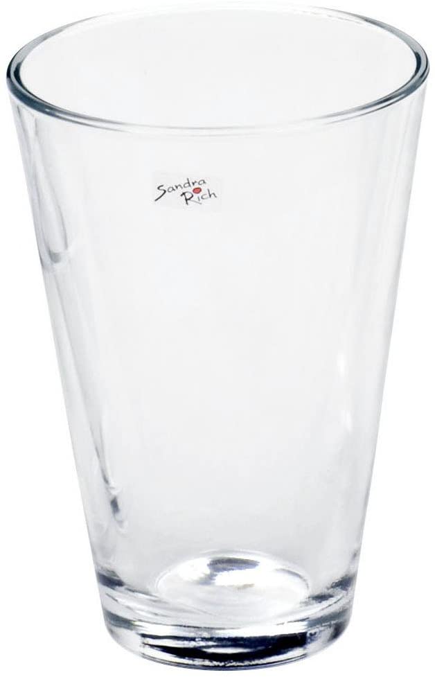 Sandra Rich 360010 Glass Vase, Clear Glass – 20 x 10 x 10 cm