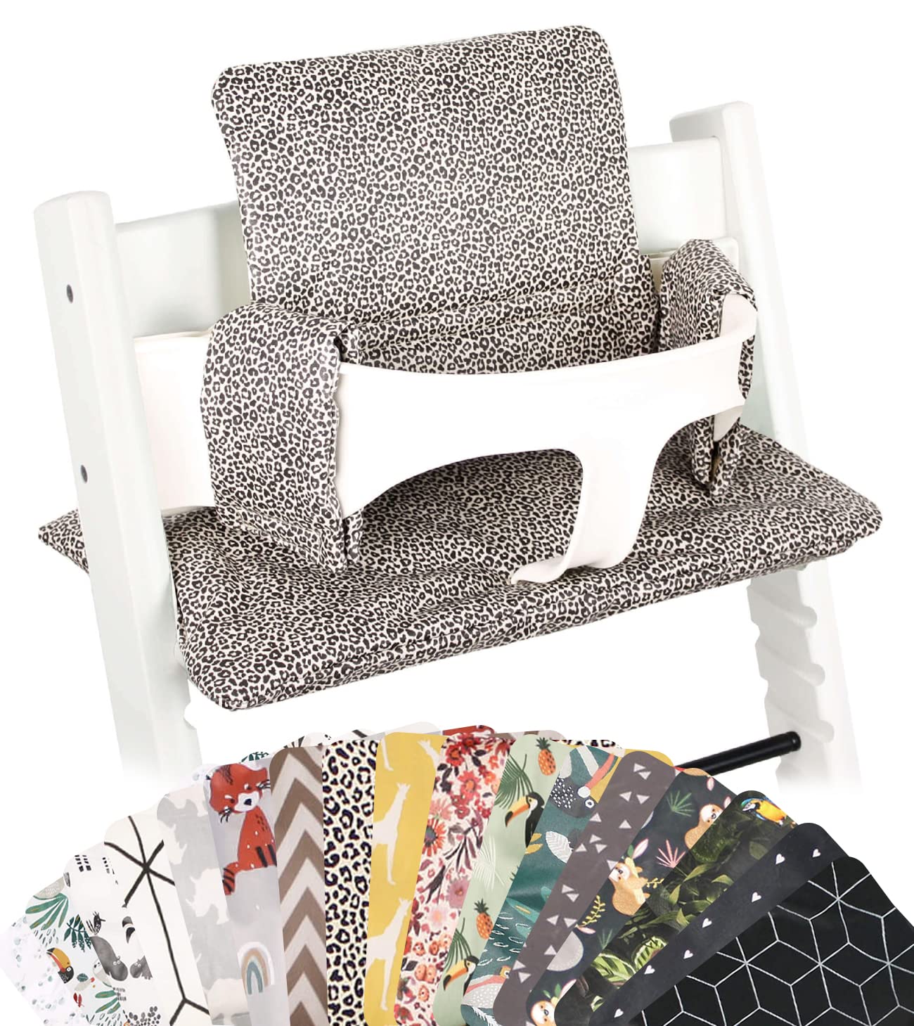 Ukje Seat Cushion for Stokke Tripp Trapp High Chair, Many Colours and Patterns, Handmade in Europe, Suitable as Stokke Tripp Trapp Seat Cushion, Washable, Stokke Seat Cushion