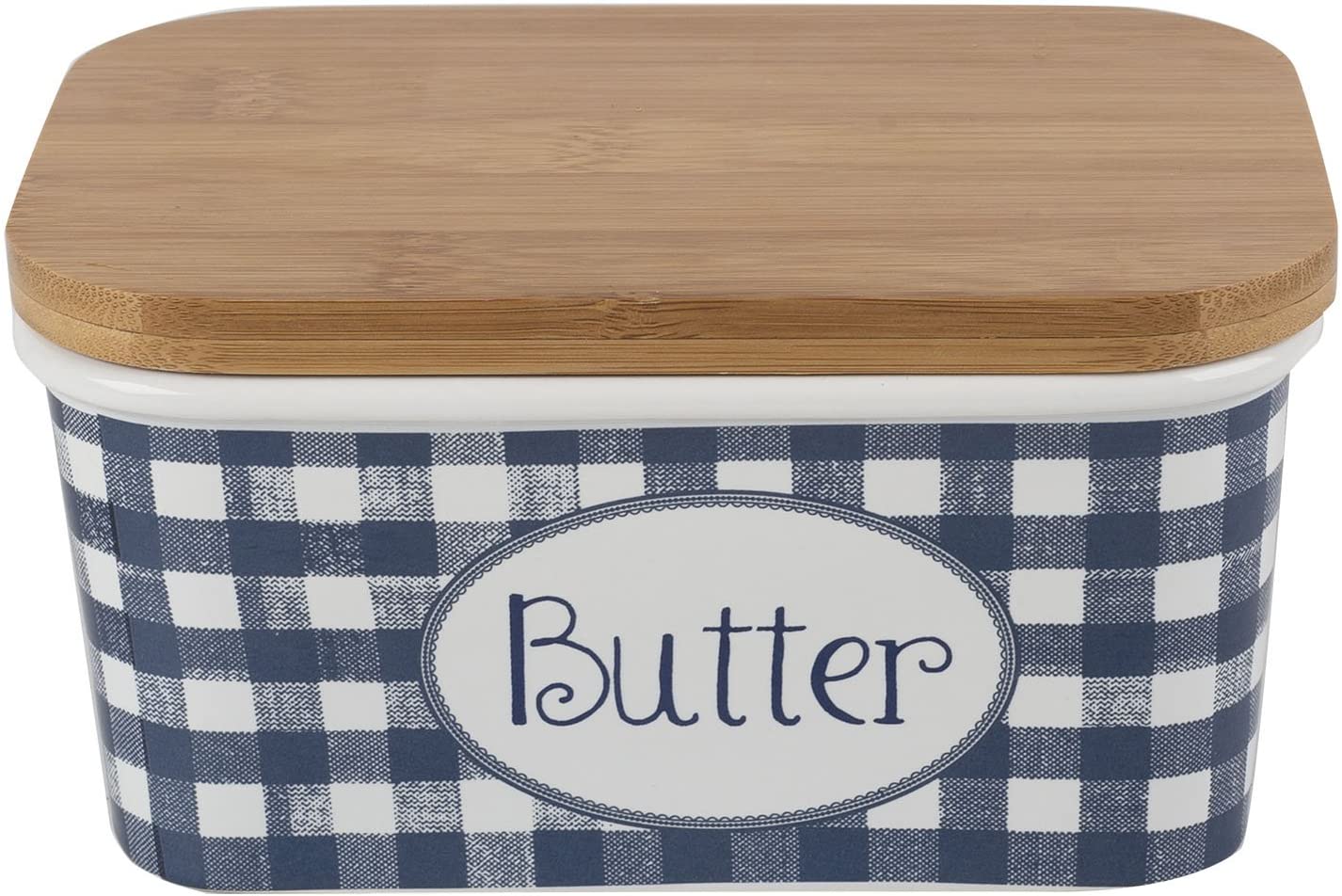 CREATIVE TOPS Katie Alice Vintage Indigo Butter Dish, Large, Blue