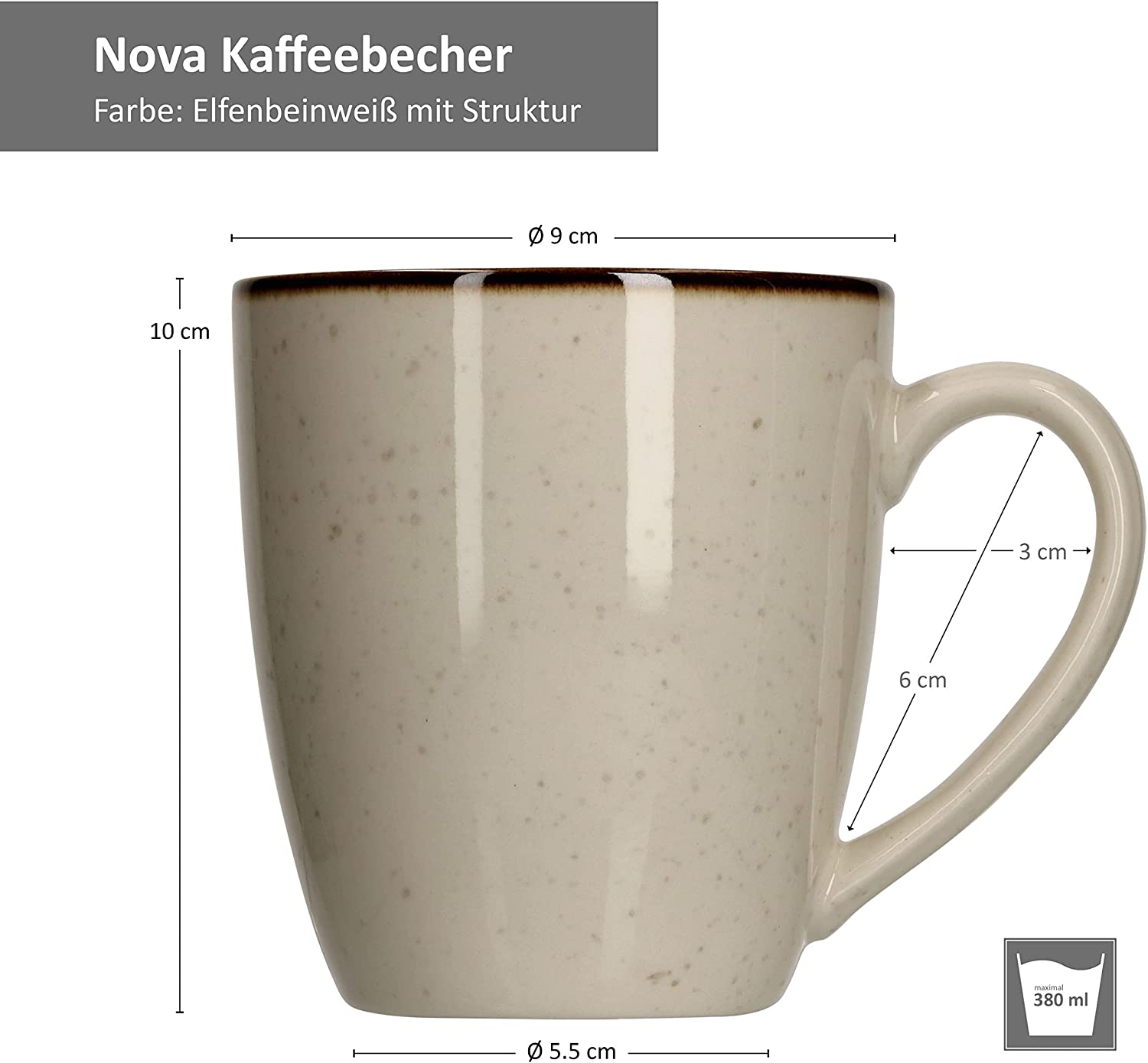 Van Well earthenware crockery series Nova - items and colours available