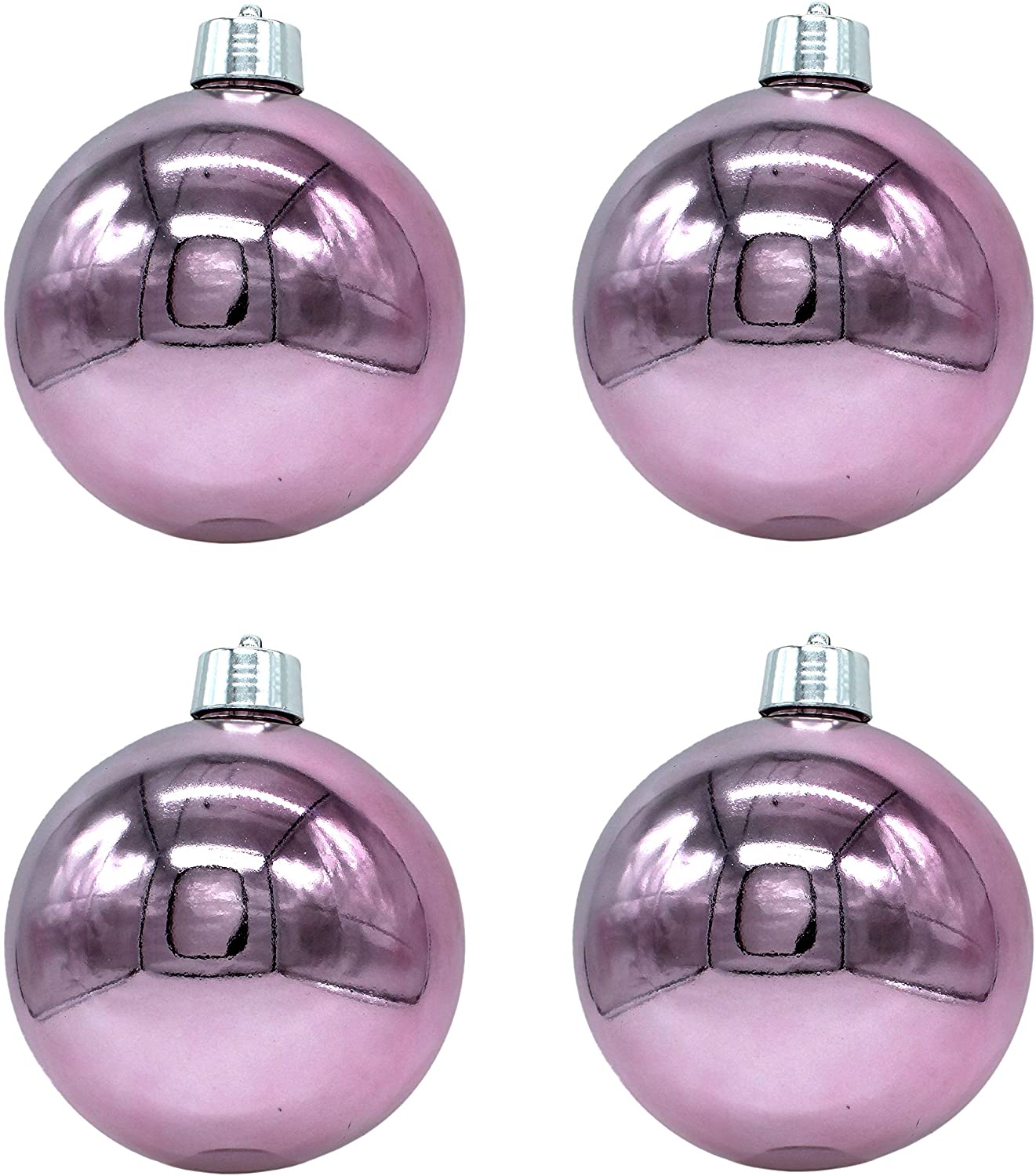 DARO DEKO Daro Deco Christmas Baubles Xxl Diameter 20 Cm Set Of 4 Shiny Pink