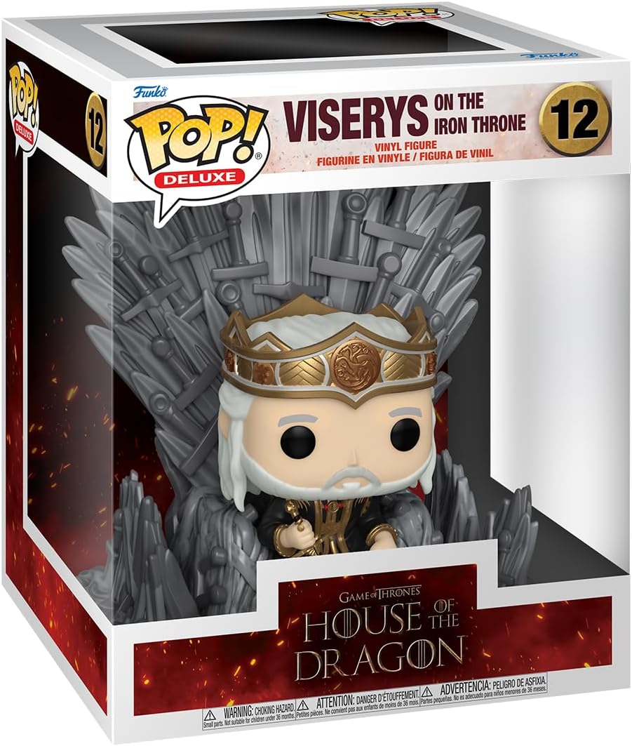 Funko POP! Deluxe: House of The Dragon - King Viserys Targaryen On Throne - Vinyl Collectible Figure - Gift Idea - Official Merchandise - Toys For Children And Adults - TV Fans