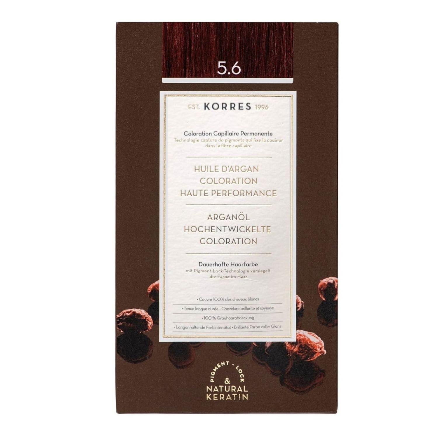 Korres Argan Oil Advanced Colorant 145ml 5.6 Light Red Brown
