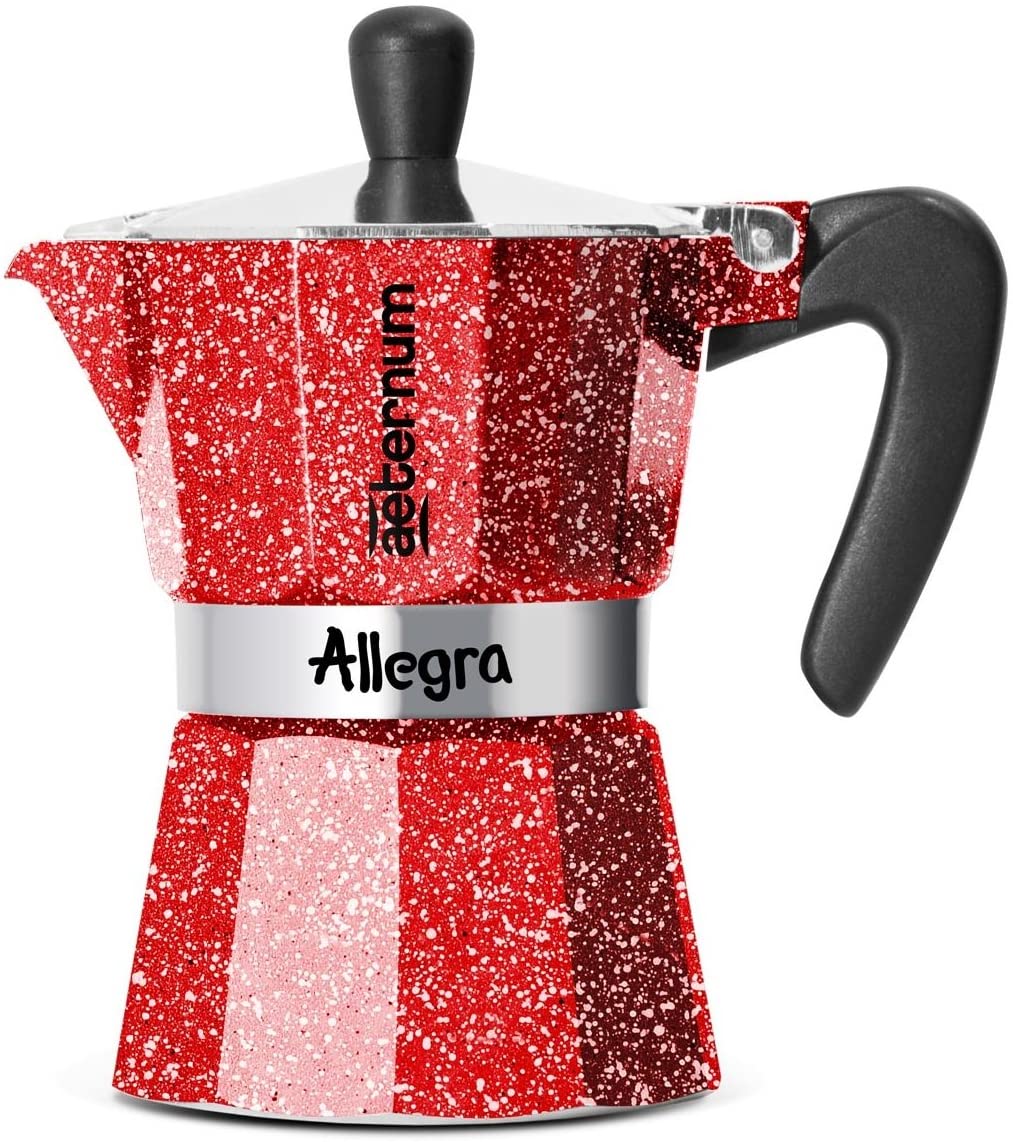 Bialetti 005612 Espresso Maker 3 Cups Aluminium Red 20 cm
