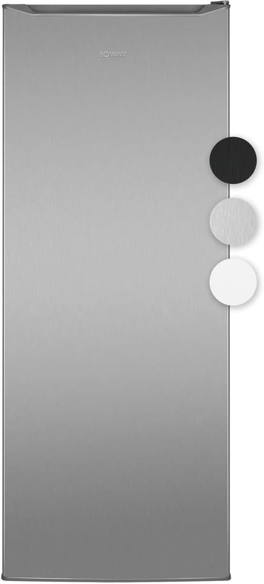 Bomann Fridge without Freezer | Energy Class D | 143 cm | 5 Shelves | 0°C ~ +8°C | Quiet 39dB | Drinks Fridge | 242L Bottle Fridge | Large Fridge | VS 7363 inox
