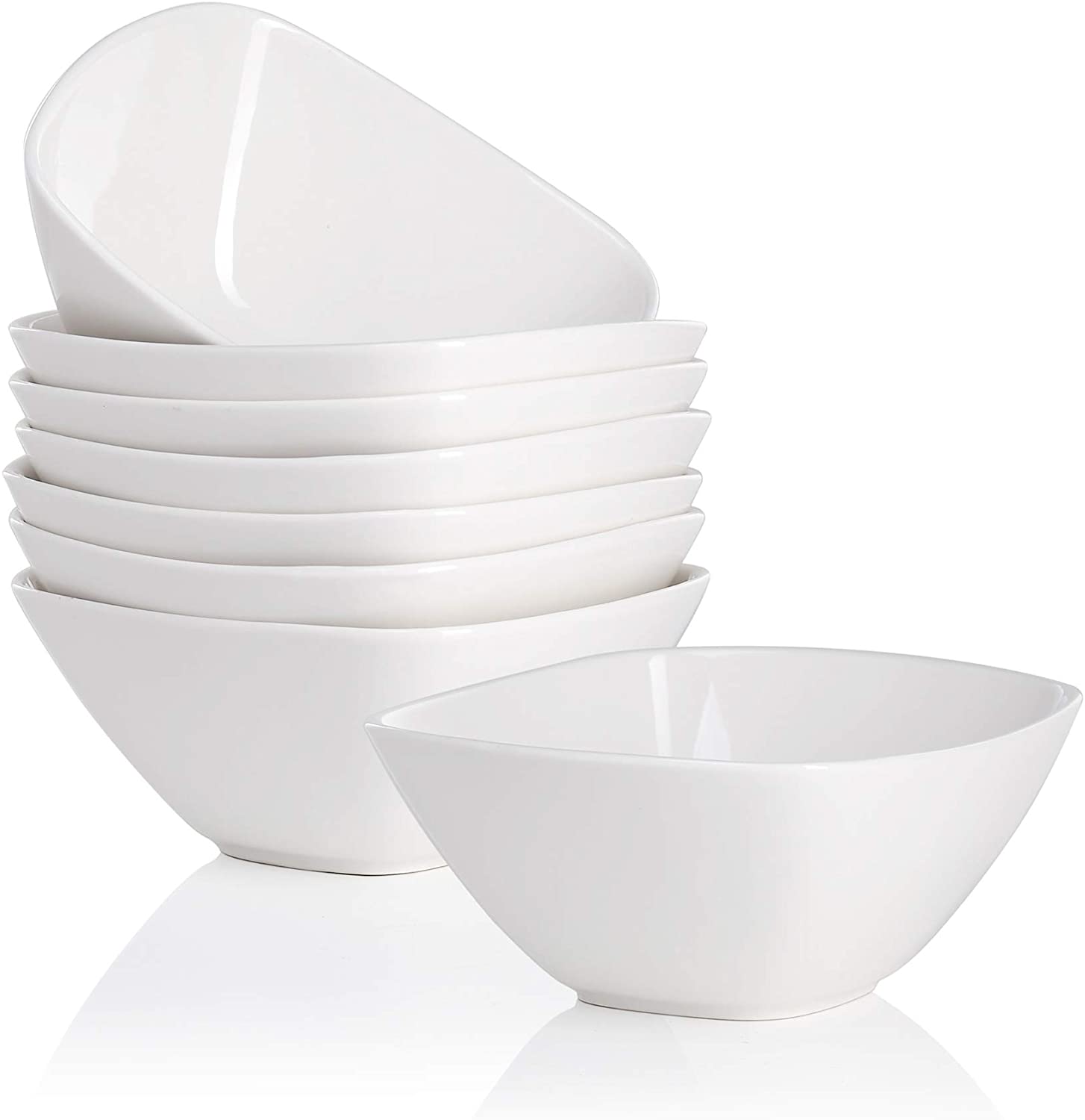 MALACASA, Ramekin Dish Series 6/12 Pieces Porcelain Mini Muffin Baking Moulds Souffle Moulds Set of 8 5.5 Inches / 14 cm / 360 ml