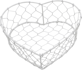 Dekorieren & Einrichten Decorate & Furnish Wire basket, heart shape, white, 1 pc
