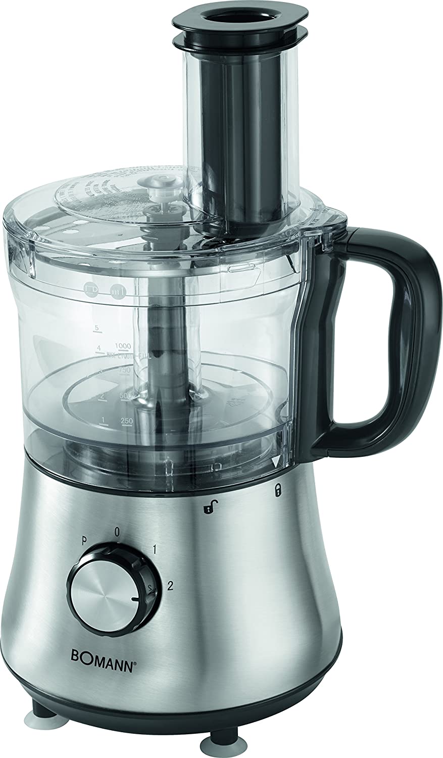 Bomann KM 1382 CB Universal Kitchen Machine with Blender 1.5 L Stainless Steel, Stainless Steel