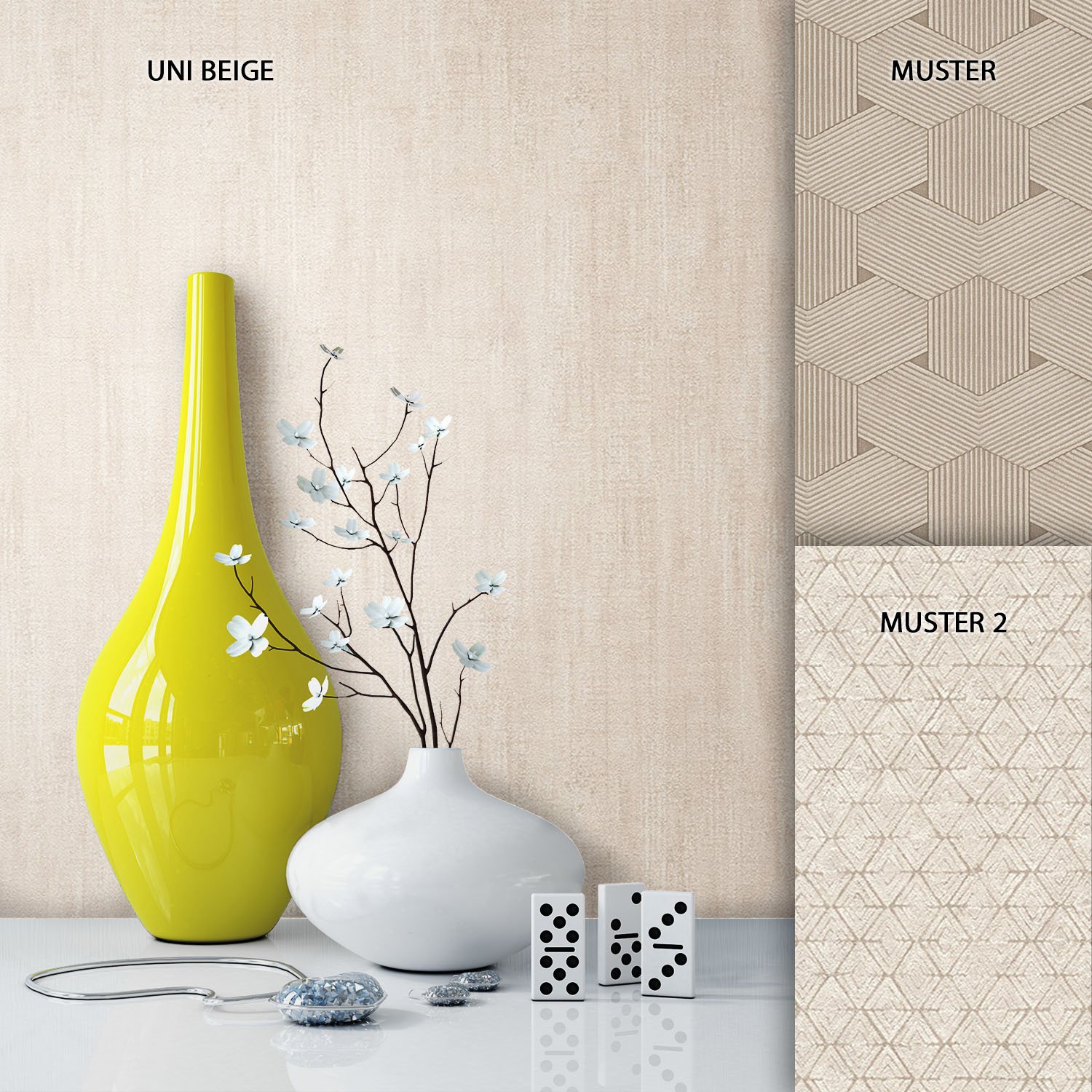 Newroom Design Newroom Wallpaper Beige Non-Woven Graphic, Modern, Nature Fun Modern And El