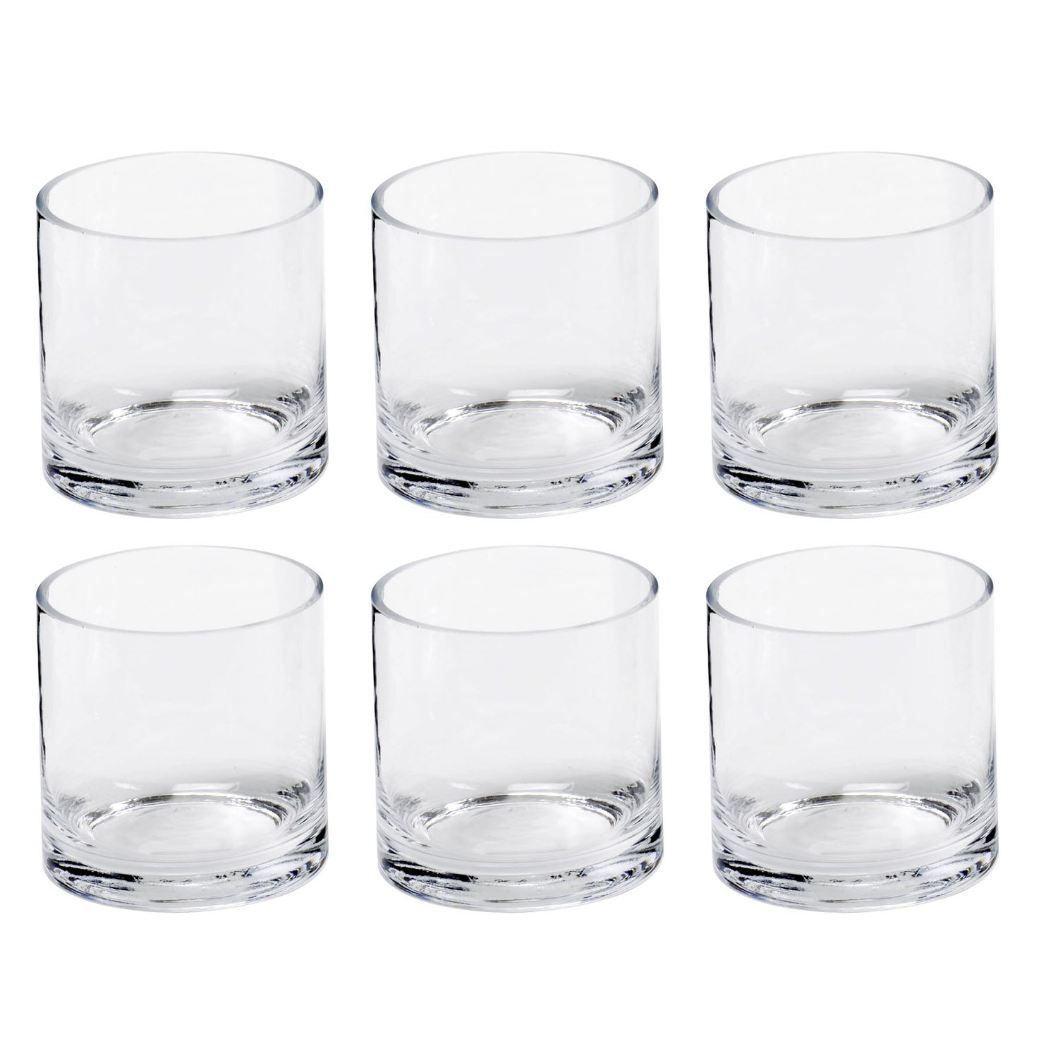 Sandra Rich Ch 1010 10 Cyli Cylinder Vase, Clear Glass, Diameter 10 Cm He