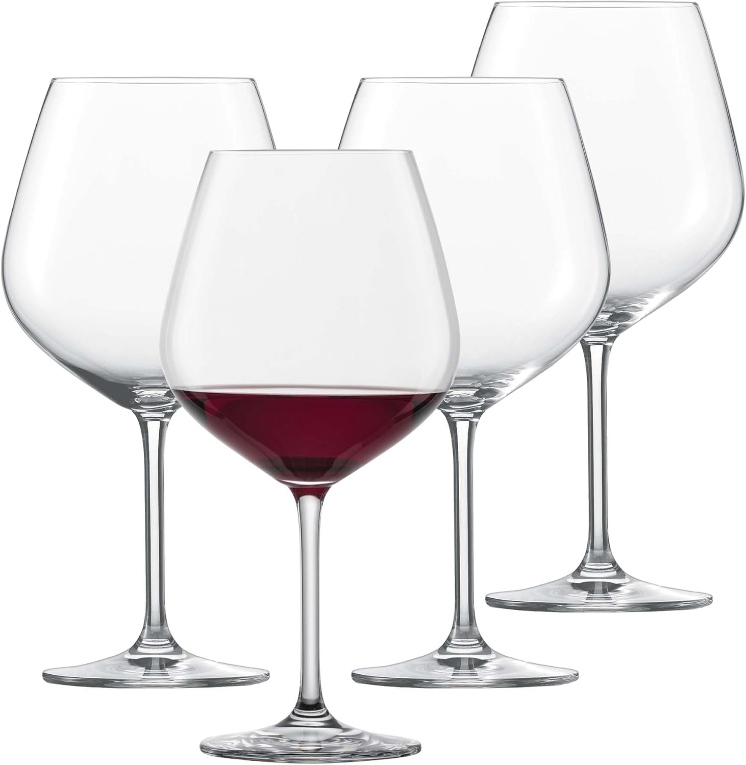 SCHOTT ZWIESEL Burgundy Trophy Forté (Set of 4), Spreading Burgundy Glasses for Red Wine, Dishwasher Safe Tritan Crystal Glasses, Made in Germany (Item No. 123614)