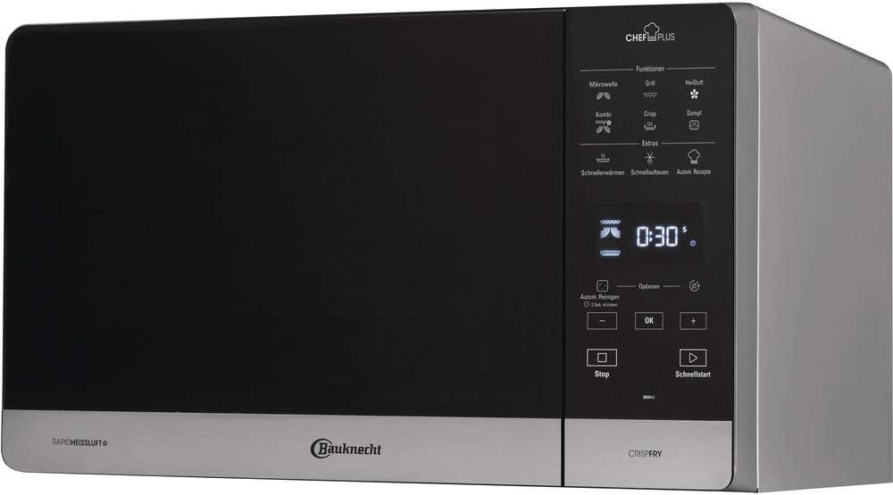 Bauknecht Chef Plus MW 49 SL 5-in-1 multifunctional microwave / 800 W / 25 L cooking chamber / hot air 1700 W / quartz grill 900 W / DualCrisp and CrispFry / steam cooking / AutoClean / melt and quick