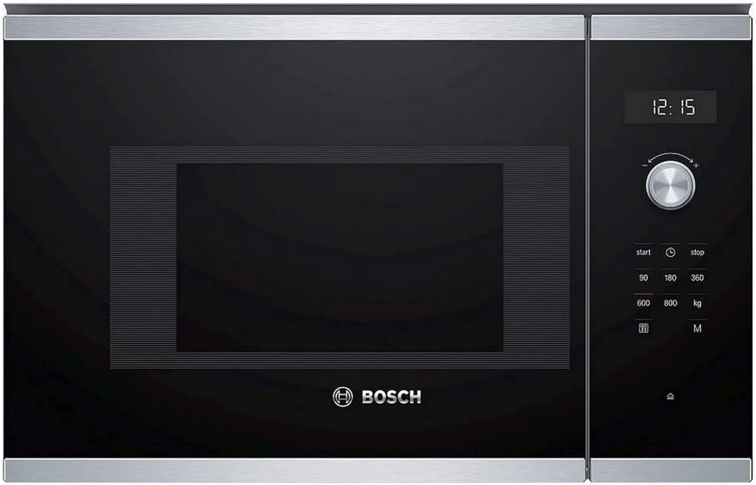 Bosch BFL524MS0 Series 6 Built-In Microwave / 900 W / 20 L / Turntable 25.5 cm / Left Door Hinge / Stainless Steel / AutoPilot 7 / Electronic Door Opening