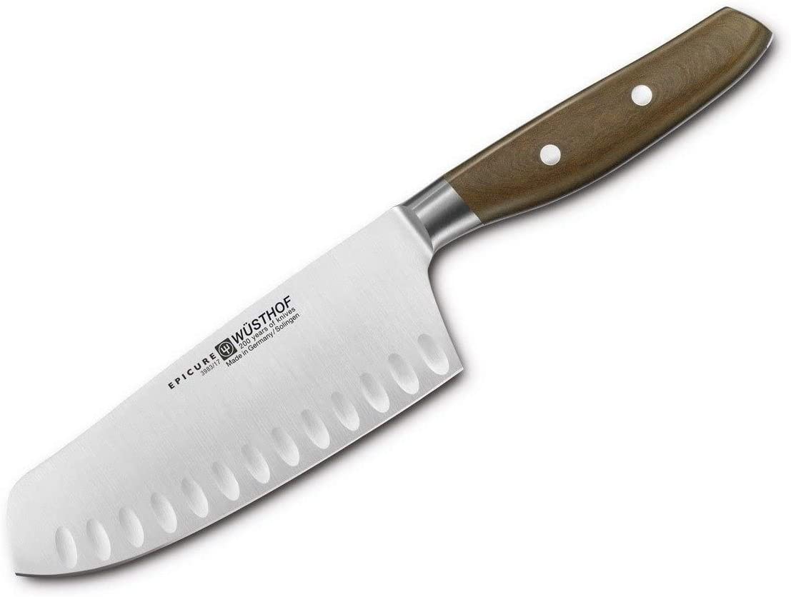 Wusthof Wüsthof Santoku Epicure 3983 17 cm Blade with Ground Spikes, Stainless Steel, Ergonomic Handle, Extremely Sharp