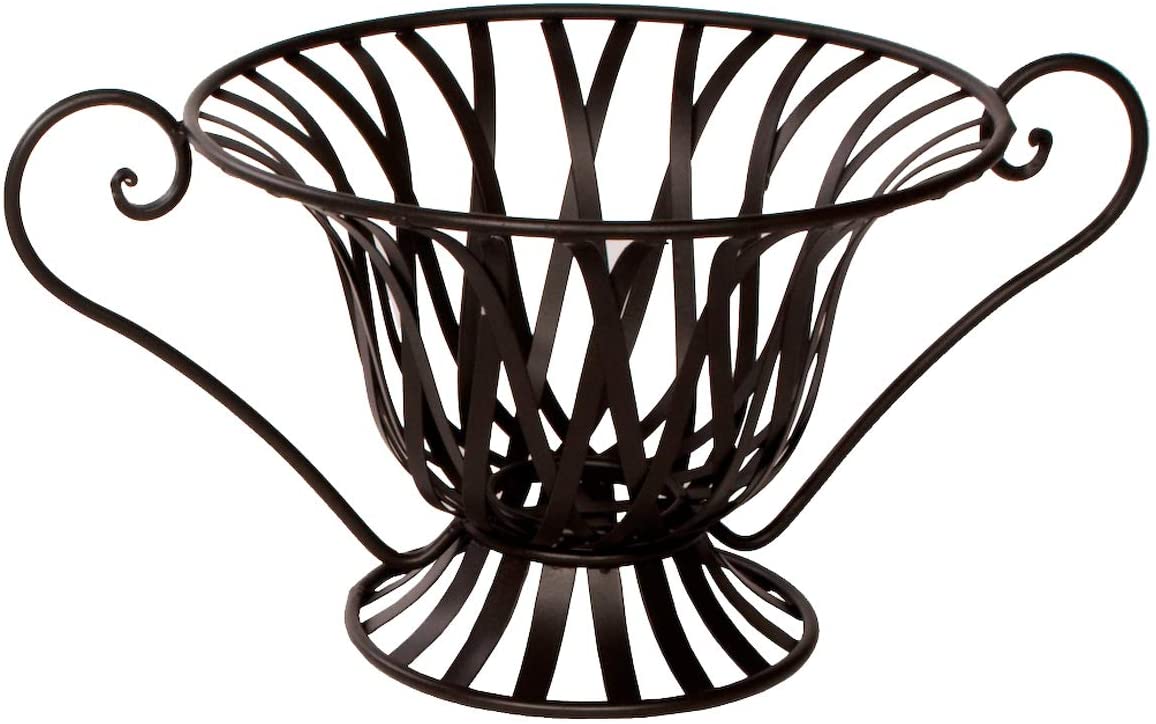 Large Fruit Bowl \'CRETE Varia Living Metal 3 Designs to choose from – Vintage Design – and Modern | Black | Ideal for Storage Basket for Fruits and Vegetables