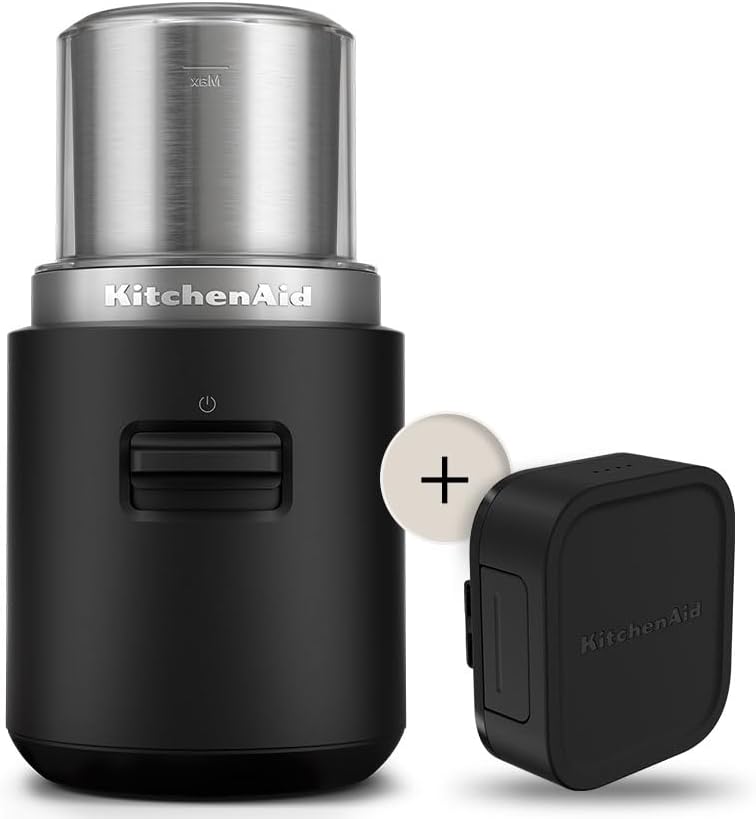 KitchenAid Coffee Grinder KitchenAid Go Wireless Coffee Grinder for Freshly Ground Coffee on the Go 113 g Grinding Container with Battery Black