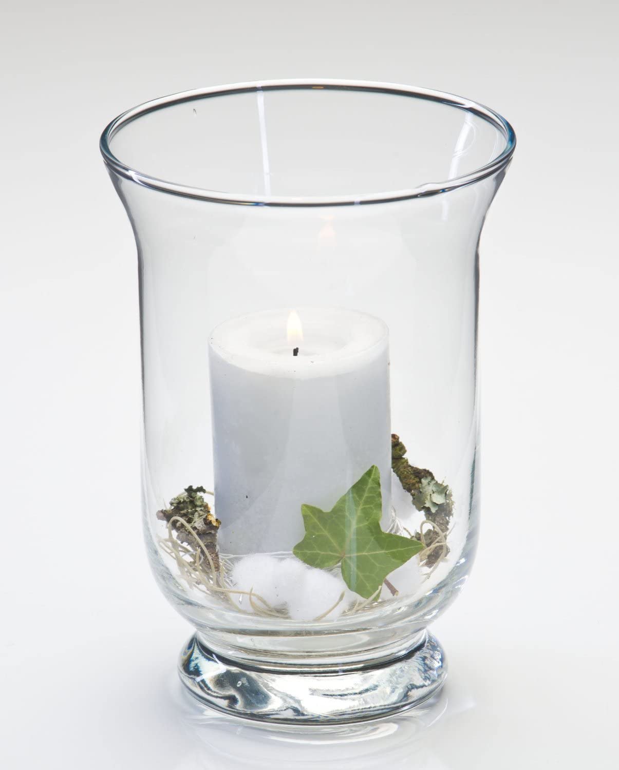 Sandra Rich Promo Glass Vase Bulby, Clear, 19 cm Diameter 13.5 cm