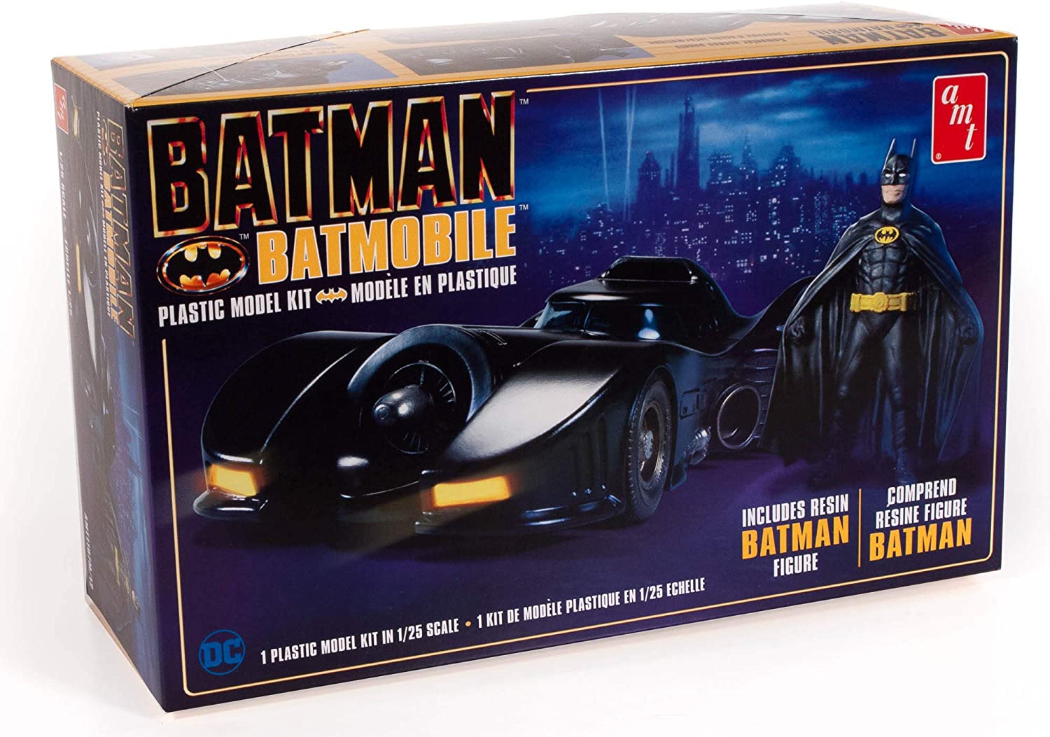 AMT Ertl 1989 Batmobile Batman Returns Movie + Batman Figure 1:25 Amt Model Kit Kit 