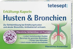 tetesept cold capsules cough & bronchi, 20 pcs
