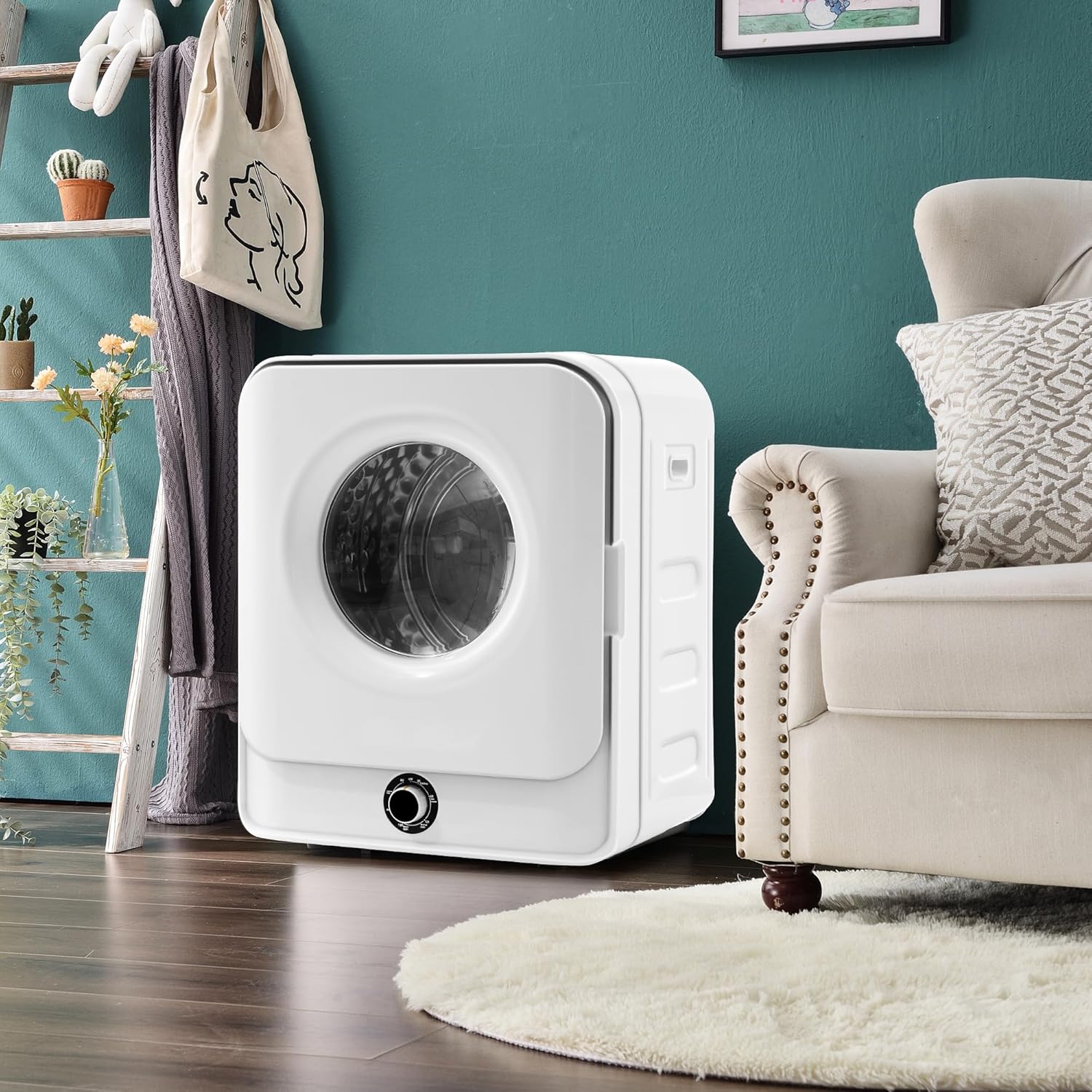 Merax Clothes Dryer, Exhaust Dryer, Stainless Steel Dryer, 3 kg / 4.5 kg - 830 W, 5 Programs, Wall Mounting, Overheating Protection