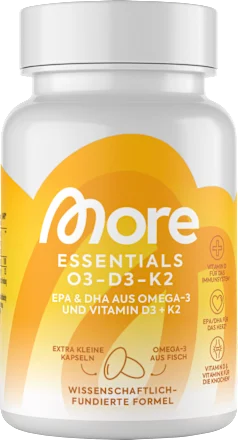 More Nutrition Essentials O3-D3-K2 Capsules 56 count, 46 g