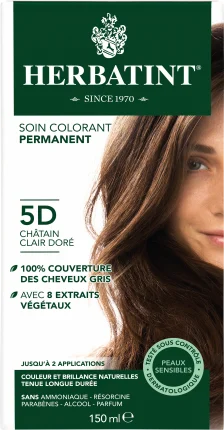 Herbatint Hair color gel 5D light gold brown, 1 st