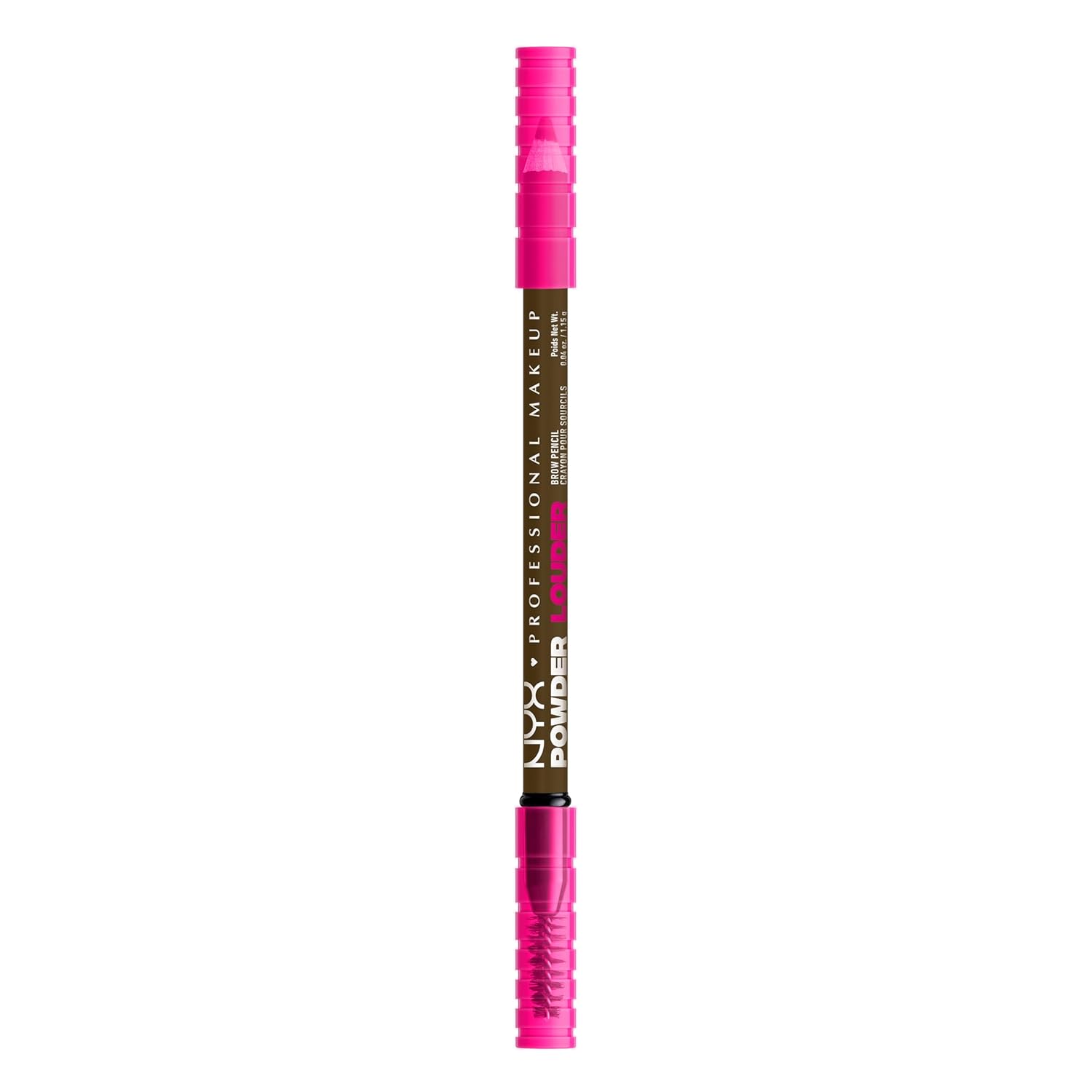 NYX Professional Makeup Eyebrow Pencil, Powder Louder Brow Pencil, with Volumizing Microfibre for Fuller Looking Eyebrows, Vegan Formula, Taupe