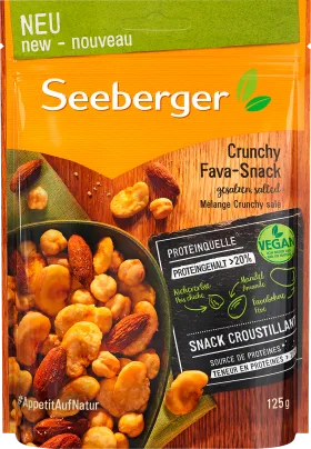 Seeberger Nut mix, crunchy fava snack, salted, 125 g